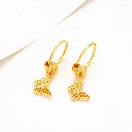 Dangle Earrings Advanced 14k Gold Color Drop Butterfly Earring For Women Bride Wedding Birthday Valentine's Day Jewelry Gifts