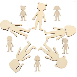 Storage Bottles 50 Pcs Toys Baby DIY Painting Slices Patch Wood Figure Embellishments Graffiti Accessory Wooden Chips Cutouts