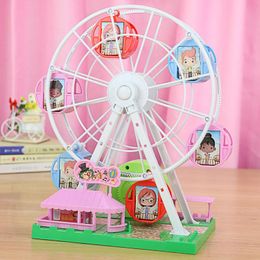 Decorative Figurines Ferris Wheel Music Box Rotating With Musical Clockwork Plastic Toys Home Decorate Girl Birthday DIY Children's Holiday