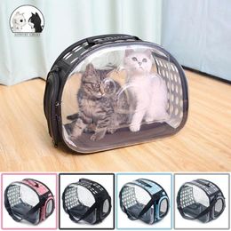 Cat Carriers Pet Carrier Bag For Cats Dag Folding Cage Collapsible Crate Handbag Plastic Carrying Bags Pets Supplies Portable