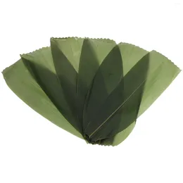 Mugs 100 Pcs Decor Sushi Bamboo Leaves Japanese Restaurant Accessories Fake Leaf Green Plate Ornament Mat