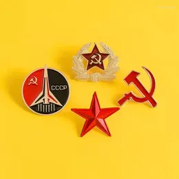 Brooches Worker-peasant Alliance Custom Enamel Pins History Symbolic Meaning Red Bag Lapel Badge Gift For Friends Wholesale