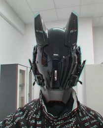 Cyberpunk Mask Cosplay maski Black Samurai Wars Kamen Rider Masks Halloween Fit Party Coolplay Gift 2207117984817