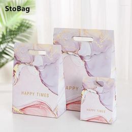 Gift Wrap StoBag Purple Marble Bags Packaging Candy Chocolate Snack Cookies Desserts Clothes For Wedding Party Blessing Wrapping Bag