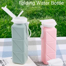 Water Bottles 620ml Folding Silicone Bottle Sports Outdoor Travel Portable Cup Running Riding Camping Hiking Kettle