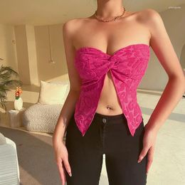 Skirts XY23060 Sexy Bra Letter Print Open Navel Instagram Style Slim Fit Spicy Girl Tank Top Female