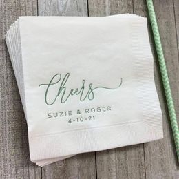 Party Supplies Personalised Napkins Wedding Custom Cheers Rehearsal Dinner Beverage Cocktail Luncheon Guest Towels Avai