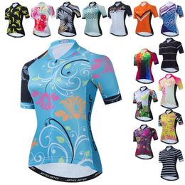 Racing Jackets Weimostar Pro Womens Cycling Jersey 2024 Summer Bicycle Tops Team Sport MTB Bike Anti-UV Shirt Cycle Wear