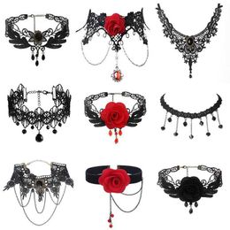 CHOKERS PARTY GIETTILI GOTICI NERO MOTORE NERO SEXY NACCOLA SEXY PACE NATTA VINTAGE GAMANA CATERE WOMENS STEAMPUNK HALLOWEEN GIOVILI D240514