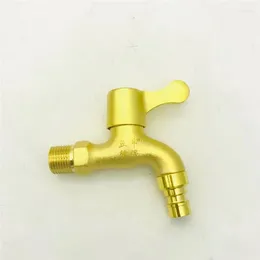 Bathroom Sink Faucets Wall Mount Zinc Alloy Golden Bibcock Decorative Outdoor Garden Faucet Washing Machine Small Tap