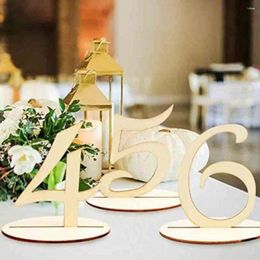 Party Decoration 10pcs/pack Craft Wedding Place Holder Supplies Wooden Durable Seat Card Creative Eco-friendly Number Signs Table