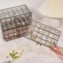 Storage Boxes Acrylic Jewellery Organiser Personalised Earrings Necklace Ring Box Cosmetics For Women Display Stand