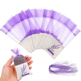 Gift Wrap Lavender Flower Sachet Bags Printing Fragrance For Dry Flowers Storage Bag With Ribbons