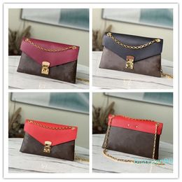 Designer Luxury Paallas Chain Shoulder Bag Brown Red Wallets 7A Best Quality