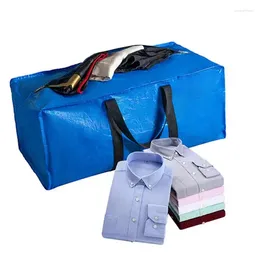 Storage Bags Moving Heavy Duty Extra Large PE Tote With Carrying Handles For Space Saving Suppplies