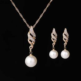 Earrings Necklace Delysia King 3-piece/set necklace and earring set wedding Jewellery banquet accessories XW