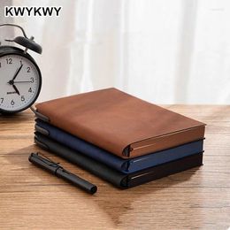 Business Book A5 Nice Leather Cover Journal Notebook Spell Note 2024 Planner Work Office Notepads Stationery