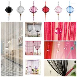 Curtain Beads Valance Panel Crystal Sheer Window Silky Door Divider Curtains String Tassel