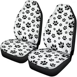 Car Seat Covers White Puppy Print Stylish Cover For Front Only SUV Sedan Van Dusty Protector