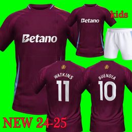 24 25 McGINN BUENDIA Soccer Jerseys Home 2025 2024 AsTOn VilLaS Football Shirt Training Away Camisetas Futbol MINGS WATKINS Maillot Foot men kids kit