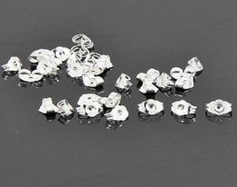 1000piecelot High Quality silver Earring Back Jewelry Accessories Metal Ear Plugs with 925 stamp Stud Earrings Stopper finding Wh7398532