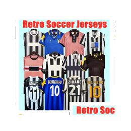 Soccer Jerseys Retro Del Piero Conte Pirlo Buffon Inzaghi 84 85 92 95 96 97 98 99 02 03 04 05 94 Zidane Ancient Maillot Shirt 11 12 15 Otajf