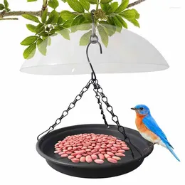 Other Bird Supplies Seed Feeder Rainproof Feeding Tray Outdoor Wild With Round Transparent Dome For Black Oil Sunflower Seeds
