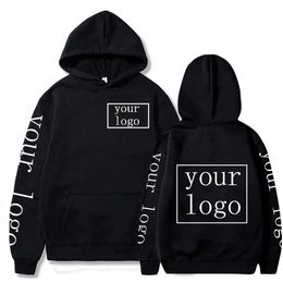 Mens Hoodies Sweatshirts Your own design brandpersonalized customization of pictures for mens text DIY hoodies sportswear casual hoodies fashionable and ne