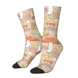 Men's Socks Cute Mushrooms Unisex Winter Hiking Happy Street Style Crazy Sock