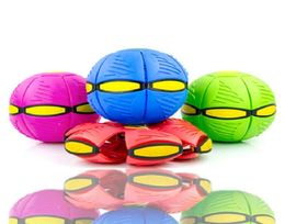 Party Favour Flying UFO Flat Throw Disc Ball With LED Light Toy Kid Outdoor Garden Beach Game Children039s sports balls8212288