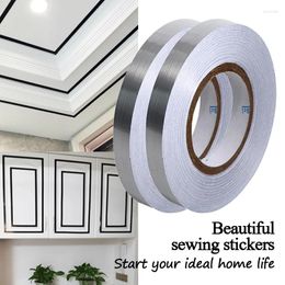 Window Stickers PVC Sealing Foil Tape Wall Sticker 1PC Waterproof Gold Silver DIY Strip Decor Gap Floor Seam United States