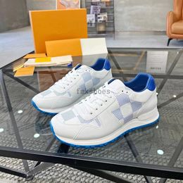 Designer Shoes Men RUN AWAY Sneakers Calfskin Damier cow leather Sneaker Outdoor Running Trainers Splicing Styling Shoes size 38-45 5.14 01