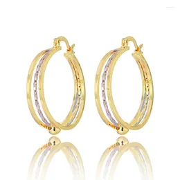 Hoop Earrings Vintage 18K Gold Plated Round Temperament Womens Fashion Jewellery Accessories Wedding Birthday Holiday Gift