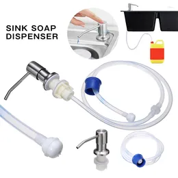 Liquid Soap Dispenser Est Sink Stainless Steel Pump Head With Extension Plastic Tube Bathroom Kitchen Hardware Tool