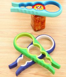 4 in 1 Handy Antislip Can Lid Screw Opener Bottle Opener for PopBeer Bottle Jar Kitchen Tool Bottle Cap Launcher2833057