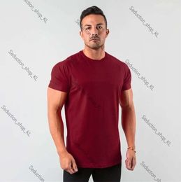 Designer T Shirt New Stylish Plain Tops Fitness Mens T Shirt Short Sleeve Comfortable Muscle Joggers Bodybuilding Tshirt Male Gym Clothes Slim Fit Summer Top 391