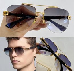 GRANDEVO TWO Fashion Sunglasses With Protection for men Vintage oval Metal half Frame popular Top Quality Come With Case classic 2097679