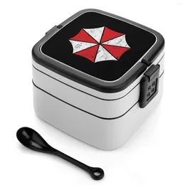 Dinnerware Umbrella Corp Double Layer Bento Box Portable Container Pp Material 2 Raccoon City Redfield Wesker Games