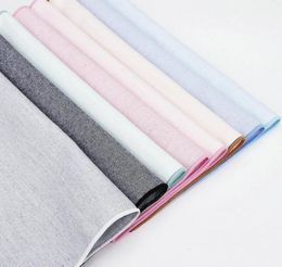 High Quality 100 Cotton Classic Suits Solid Pocket Square 25cm25cm Men039s Handkerchiefs Chest Towel Ladies Blue Pink Hanky G4617248