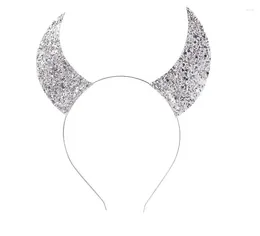 Party Favor Kids Cute Shiny Devil Horn Hair Hoop Headband Holloween Accessories For Fashion Birthday Carnival Styling Tools Decoration