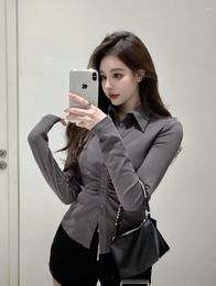 Women's Polos Fashion Blusas Mujer De Moda 2024 Office Lady Elegant Blouses Women Shirts Korean Sexy Y2K Tops Long Sleeve Blouse Clothing