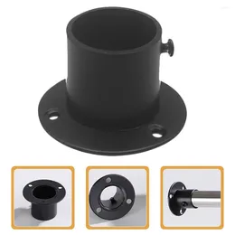 Shower Curtains 2pcs Wall Mount Bracket Curtain Rod Flange Base Wardrobe Socket