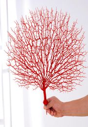 45cm Artificial Tree Branch White Coral Wedding Decorations Home Artificial Peacock Coral Branches Plastic Dried Branch8487723