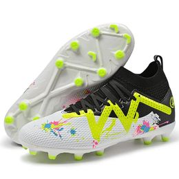 Men Football Boots Soccer Shoes Outdoor Sport Training Ultralight Non-Slip Training Match Sport Cleats Grass Futsal Unisex 240508