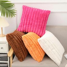 Pillow Soft Plush Fur Cover 45x45cm Cosy Decorative Case For Sofa Decor Pillows Bed Luxury