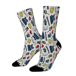 Men's Socks Gear Light Gray Straight Male Mens Women Summer Stockings Polyester Hip Hop