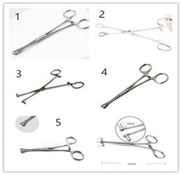 Professional New Piercing Forcep 316l Steel Tragus Ear Piercing Forceps Body Piercing Jewellery Bucket Clamps Tool XB13115367