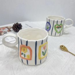 Mugs 2024 INS Cup Creative Mug Coffee Gift Handmade Ceramic Milk Porcelain Cups Tableware Bumpy