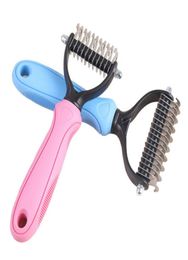 Pet Dog Fur Hair Knot Cutter Remover Rake Brush Metal Blade Puppy Cat Grooming Comb6793880