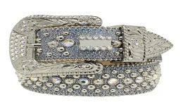 22ss DesignerBelt Simon Belts for Men Women Shiny diamond Black on Black Blue white multicolour with bling rhinestones as gift6696416